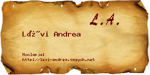 Lévi Andrea névjegykártya